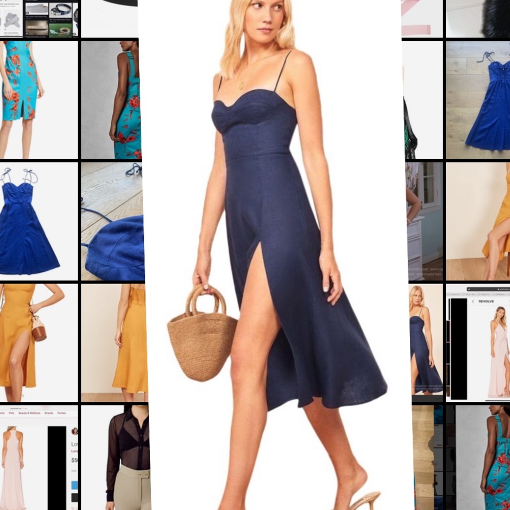 NWT Reformation Nebraska high slit linen dress